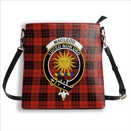 ScotsTee Shop Scottish MacLeod of Raasay Ancient Crest Tartan Bucket Bag Ladies Shoulder Bag Midi