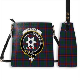 ScotsTee Shop Scottish Jardine Dress Crest Tartan Bucket Bag Ladies Shoulder Bag Midi