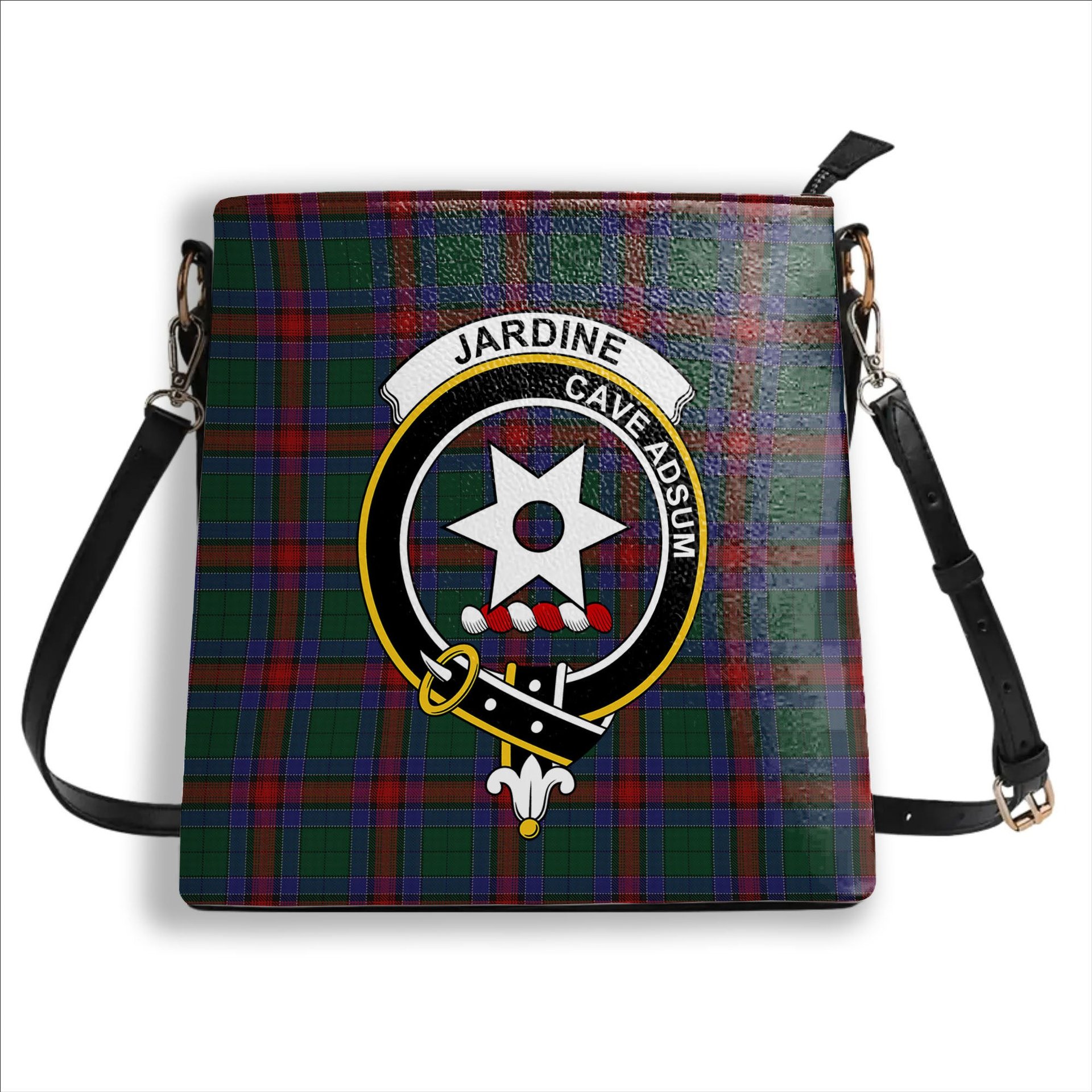 ScotsTee Shop Scottish Jardine Dress Crest Tartan Bucket Bag Ladies Shoulder Bag Midi