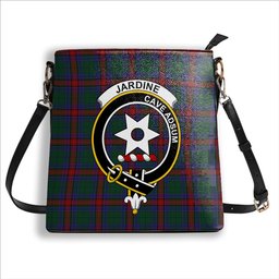 ScotsTee Shop Scottish Jardine Dress Crest Tartan Bucket Bag Ladies Shoulder Bag Midi