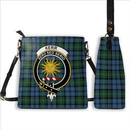 ScotsTee Shop Scottish Kerr Hunting Ancient Crest Tartan Bucket Bag Ladies Shoulder Bag Midi