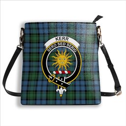 ScotsTee Shop Scottish Kerr Hunting Ancient Crest Tartan Bucket Bag Ladies Shoulder Bag Midi