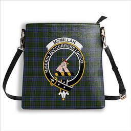 ScotsTee Shop Scottish McMillan Hunting Crest Tartan Bucket Bag Ladies Shoulder Bag Midi
