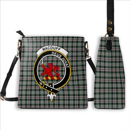 ScotsTee Shop Scottish MacDuff Dress 2 Crest Tartan Bucket Bag Ladies Shoulder Bag Midi
