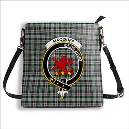 ScotsTee Shop Scottish MacDuff Dress 2 Crest Tartan Bucket Bag Ladies Shoulder Bag Midi