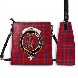 ScotsTee Shop Scottish Rait Crest Tartan Bucket Bag Ladies Shoulder Bag Midi