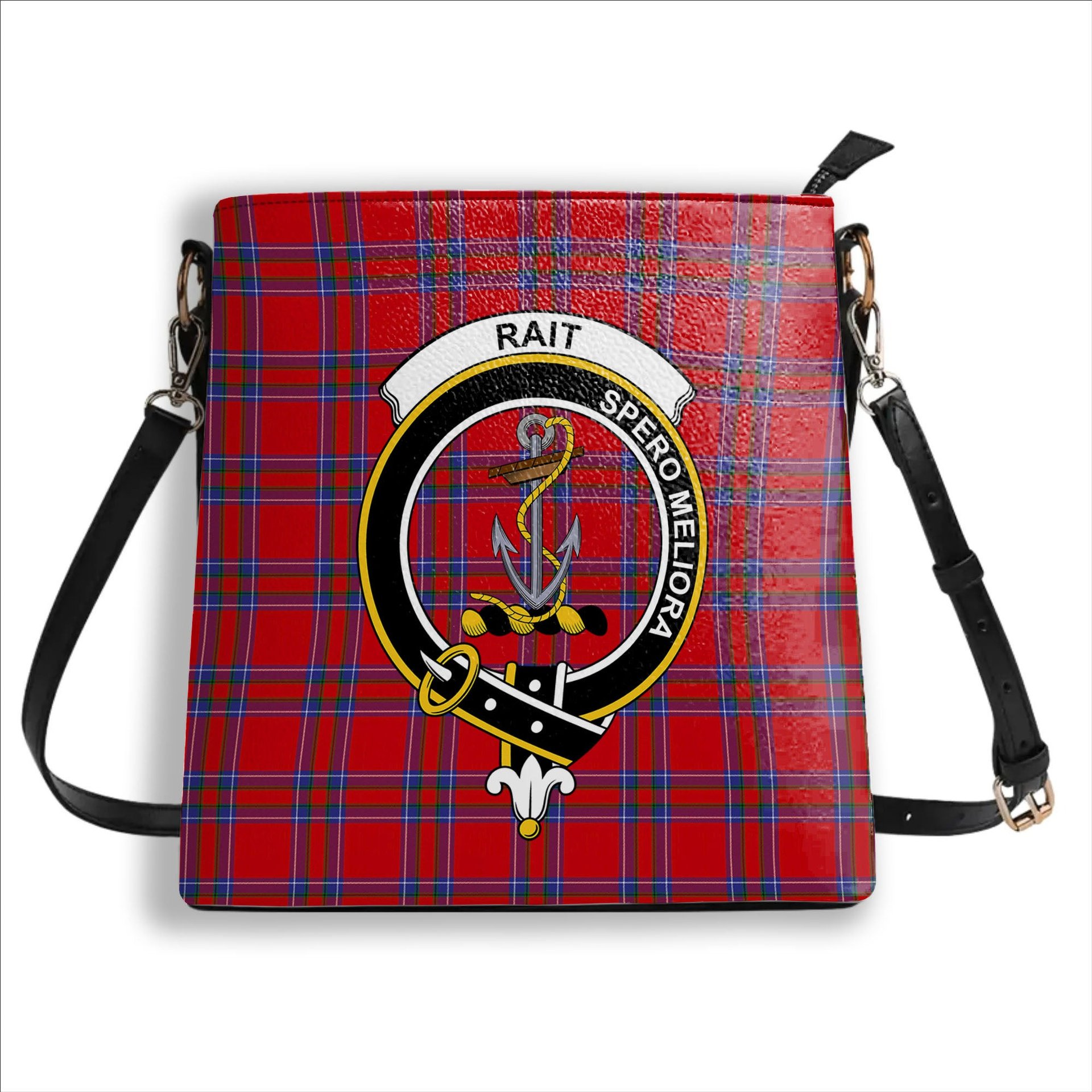 ScotsTee Shop Scottish Rait Crest Tartan Bucket Bag Ladies Shoulder Bag Midi