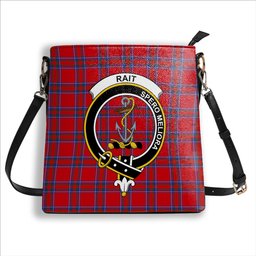 ScotsTee Shop Scottish Rait Crest Tartan Bucket Bag Ladies Shoulder Bag Midi