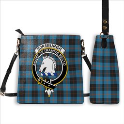 ScotsTee Shop Scottish Horsburgh Crest Tartan Bucket Bag Ladies Shoulder Bag Midi