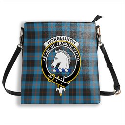 ScotsTee Shop Scottish Horsburgh Crest Tartan Bucket Bag Ladies Shoulder Bag Midi