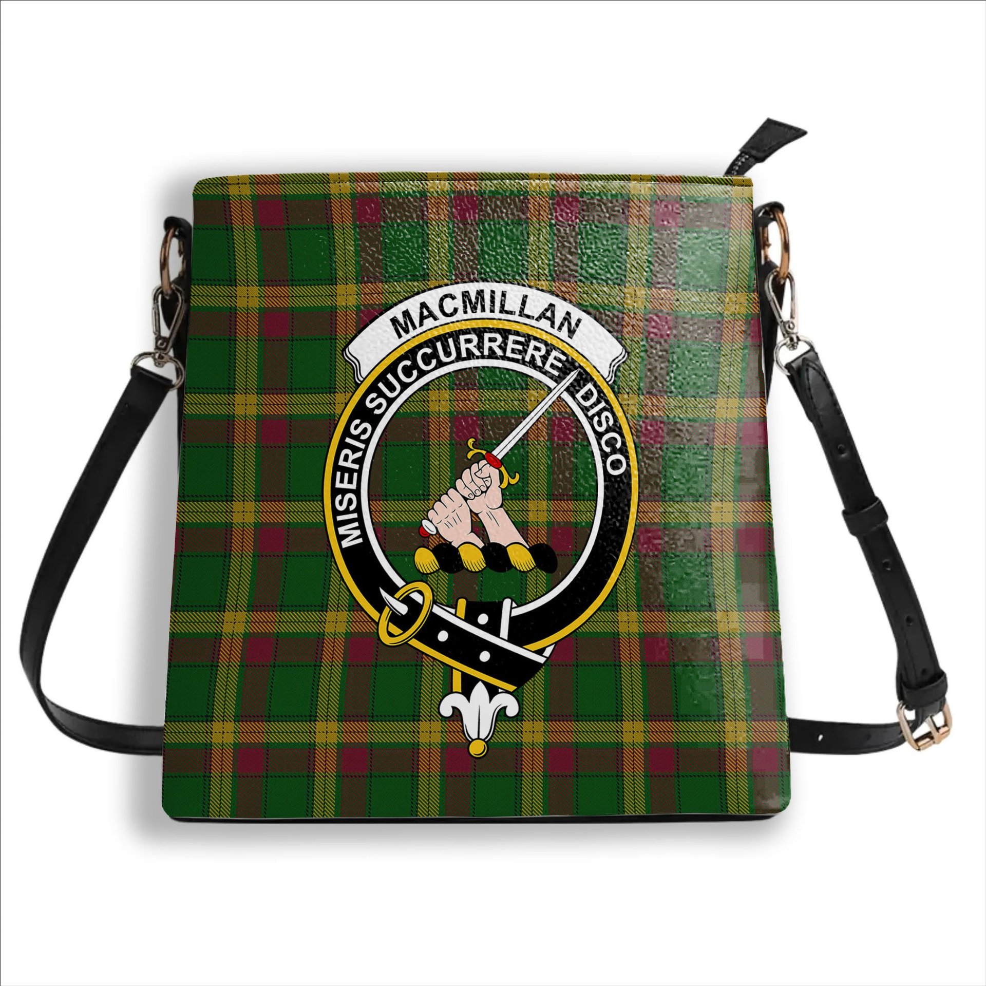 ScotsTee Shop Scottish MacMillan Anc Clans Originaux Crest Tartan Bucket Bag Ladies Shoulder Bag Midi
