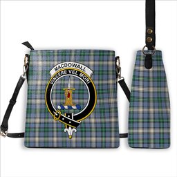 ScotsTee Shop Scottish MacDowall Ancient Crest Tartan Bucket Bag Ladies Shoulder Bag Midi