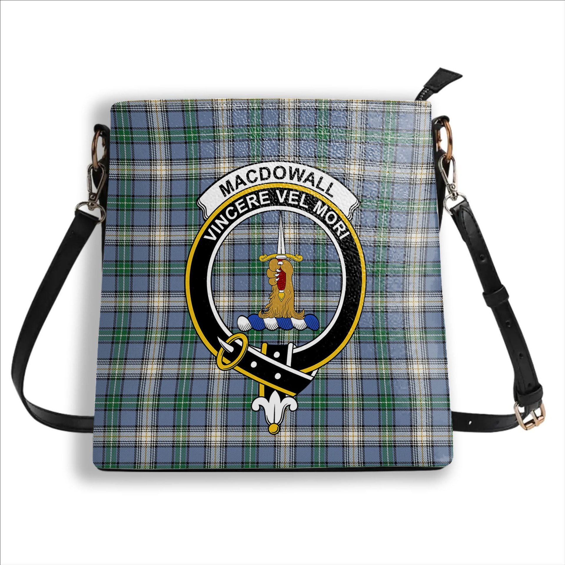 ScotsTee Shop Scottish MacDowall Ancient Crest Tartan Bucket Bag Ladies Shoulder Bag Midi