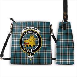 ScotsTee Shop Scottish MacTavish Dress Ancient Crest Tartan Bucket Bag Ladies Shoulder Bag Midi