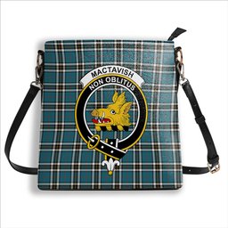 ScotsTee Shop Scottish MacTavish Dress Ancient Crest Tartan Bucket Bag Ladies Shoulder Bag Midi