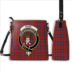 ScotsTee Shop Scottish Ross Old Ancient Crest Tartan Bucket Bag Ladies Shoulder Bag Midi