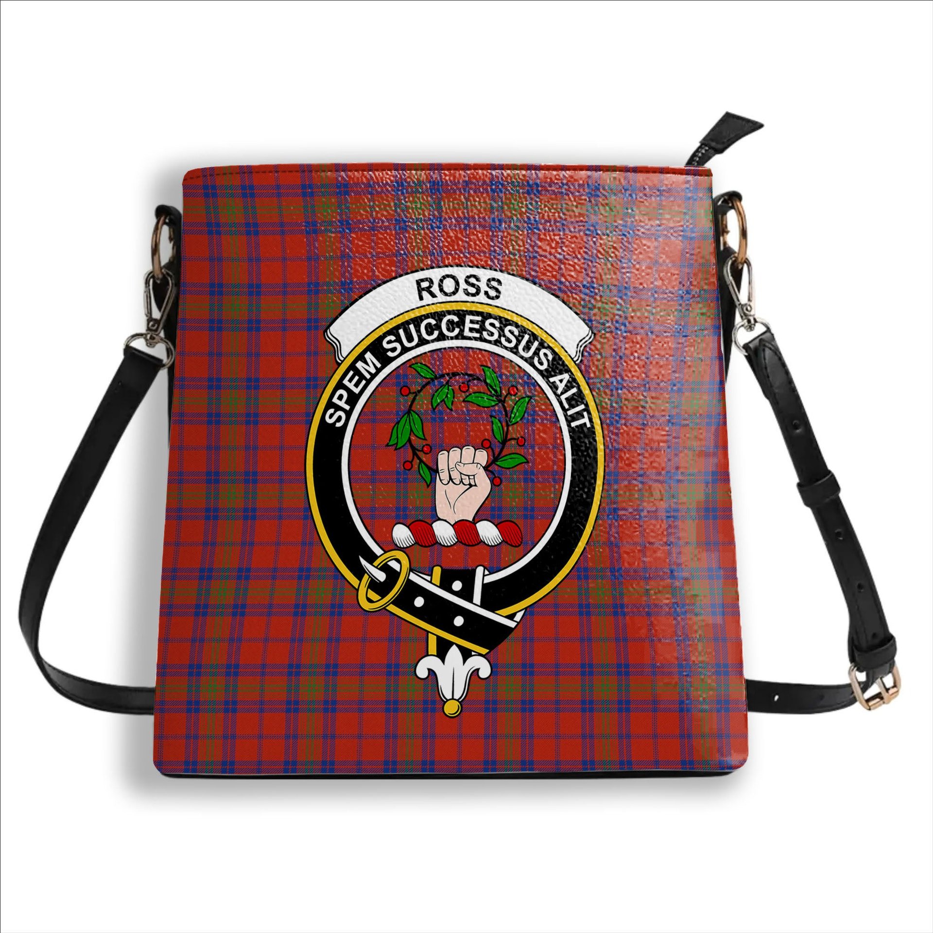 ScotsTee Shop Scottish Ross Old Ancient Crest Tartan Bucket Bag Ladies Shoulder Bag Midi