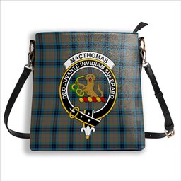 ScotsTee Shop Scottish MacThomas Hunting Ancient Crest Tartan Bucket Bag Ladies Shoulder Bag Midi