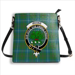 ScotsTee Shop Scottish Irvine of Bonshaw Tower Ancient Crest Tartan Bucket Bag Ladies Shoulder Bag Midi
