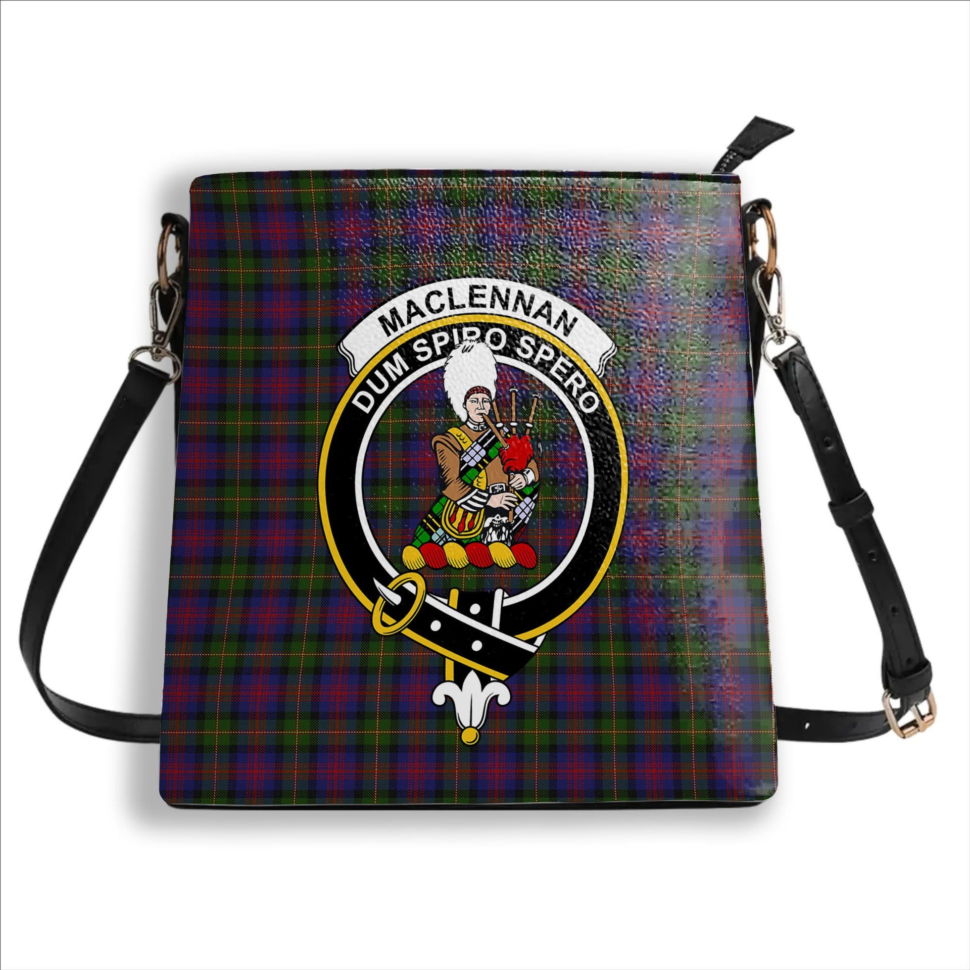 ScotsTee Shop Scottish MacLennan Crest Tartan Bucket Bag Ladies Shoulder Bag Midi