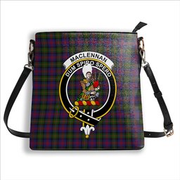 ScotsTee Shop Scottish MacLennan Crest Tartan Bucket Bag Ladies Shoulder Bag Midi