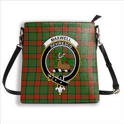 ScotsTee Shop Scottish Maxwell Hunting Ancient Crest Tartan Bucket Bag Ladies Shoulder Bag Midi
