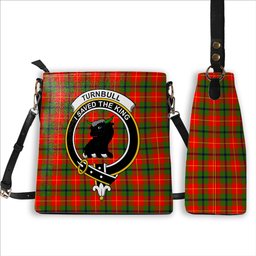 ScotsTee Shop Scottish Turnbull SC Crest Tartan Bucket Bag Ladies Shoulder Bag Midi