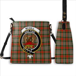 ScotsTee Shop Scottish McGill Ancient Crest Tartan Bucket Bag Ladies Shoulder Bag Midi