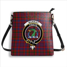 ScotsTee Shop Scottish Murray of Tullibardine Crest Tartan Bucket Bag Ladies Shoulder Bag Midi