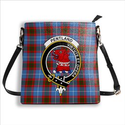 ScotsTee Shop Scottish Pentland Crest Tartan Bucket Bag Ladies Shoulder Bag Midi