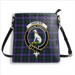 ScotsTee Shop Scottish Hunter Modern Crest Tartan Bucket Bag Ladies Shoulder Bag Midi