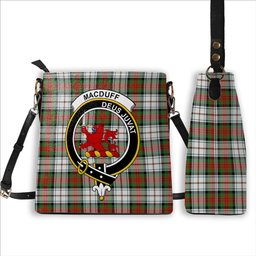 ScotsTee Shop Scottish MacDuff Dress Ancient Crest Tartan Bucket Bag Ladies Shoulder Bag Midi