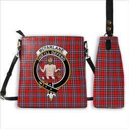 ScotsTee Shop Scottish McFarlane Modern Crest Tartan Bucket Bag Ladies Shoulder Bag Midi