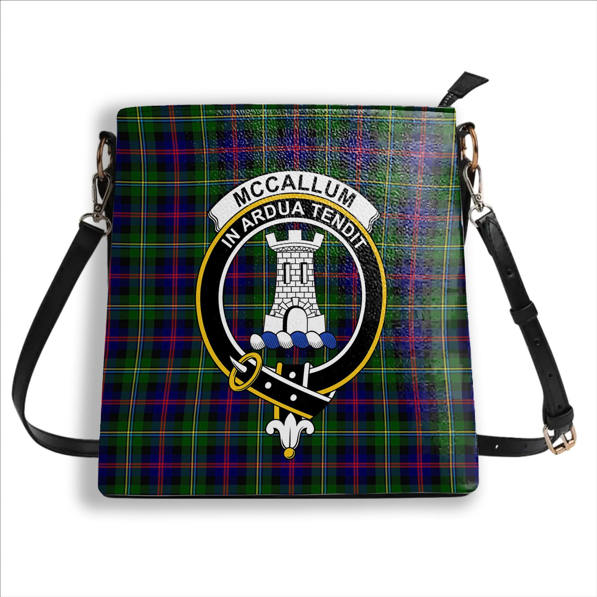 ScotsTee Shop Scottish McCallum #2 Crest Tartan Bucket Bag Ladies Shoulder Bag Midi