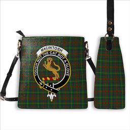 ScotsTee Shop Scottish MacIntosh Hunting Crest Tartan Bucket Bag Ladies Shoulder Bag Midi