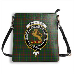 ScotsTee Shop Scottish MacIntosh Hunting Crest Tartan Bucket Bag Ladies Shoulder Bag Midi