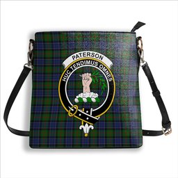 ScotsTee Shop Scottish Paterson Crest Tartan Bucket Bag Ladies Shoulder Bag Midi