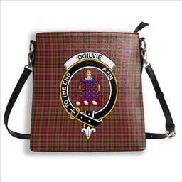 ScotsTee Shop Scottish Ogilvie 2 Crest Tartan Bucket Bag Ladies Shoulder Bag Midi