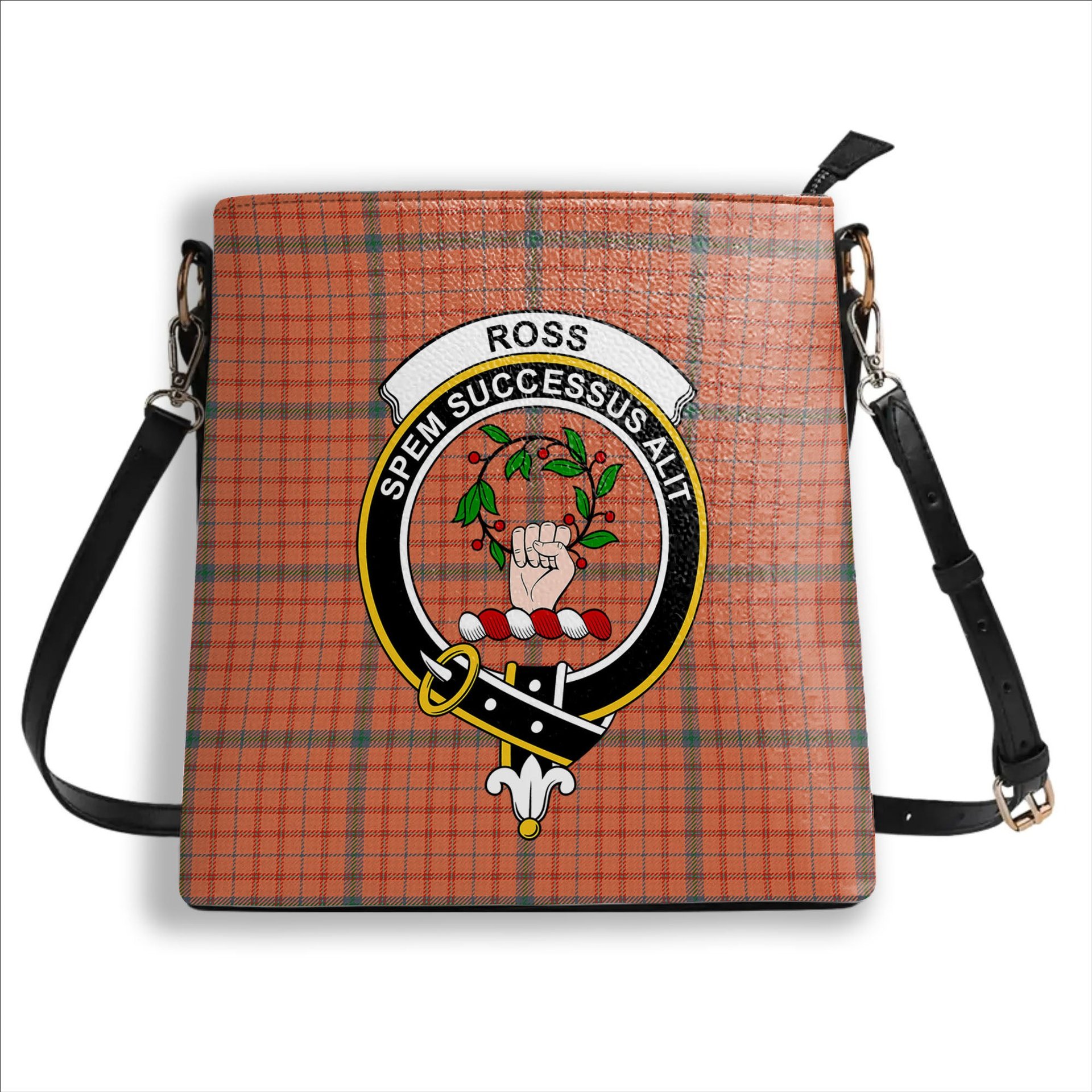 ScotsTee Shop Scottish Ross David Ancient Crest Tartan Bucket Bag Ladies Shoulder Bag Midi