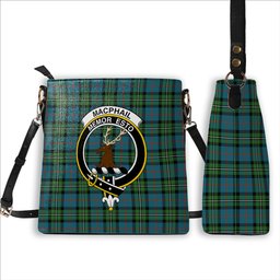 ScotsTee Shop Scottish MacPhail Hunting Ancient Crest Tartan Bucket Bag Ladies Shoulder Bag Midi