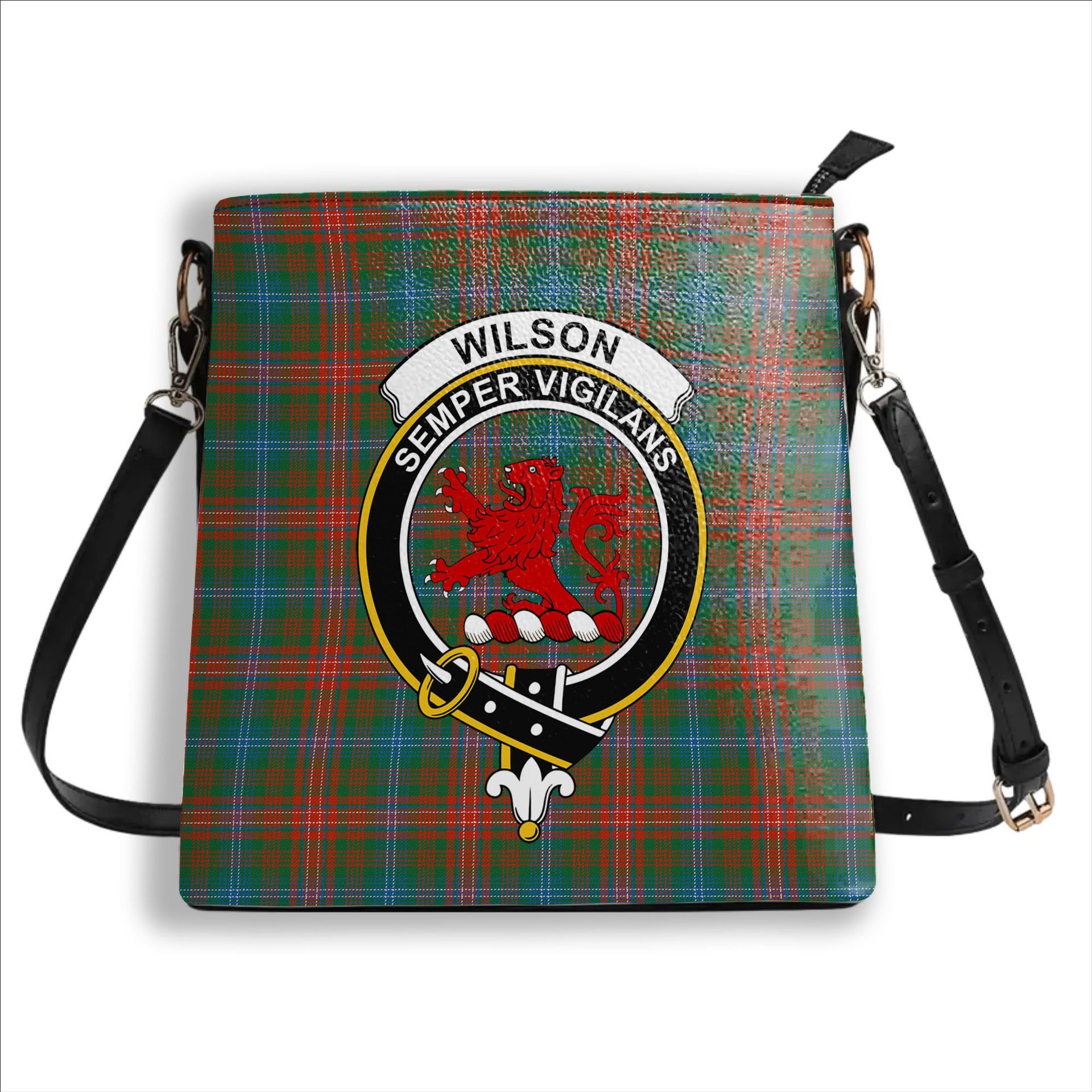 ScotsTee Shop Scottish Wilson Janet Ancient Clan Crest Tartan Bucket Bag Ladies Shoulder Bag Midi