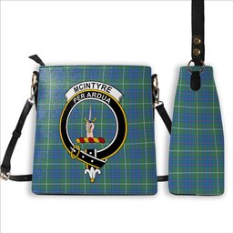 ScotsTee Shop Scottish McIntyre Hunting Ancient Crest Tartan Bucket Bag Ladies Shoulder Bag Midi