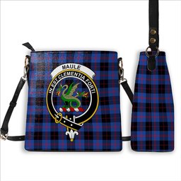 ScotsTee Shop Scottish Maule Modem Crest Tartan Bucket Bag Ladies Shoulder Bag Midi