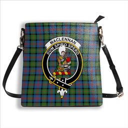 ScotsTee Shop Scottish MacLennan Ancient Crest Tartan Bucket Bag Ladies Shoulder Bag Midi