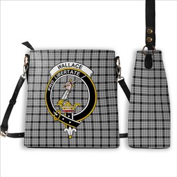 ScotsTee Shop Scottish Wallace Dress Crest Tartan Bucket Bag Ladies Shoulder Bag Midi