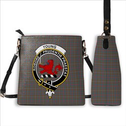 ScotsTee Shop Scottish Young Weathered Clan Crest Tartan Bucket Bag Ladies Shoulder Bag Midi