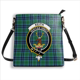 ScotsTee Shop Scottish Keith Ancient Crest Tartan Bucket Bag Ladies Shoulder Bag Midi