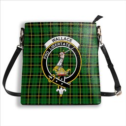 ScotsTee Shop Scottish Wallace Hunting - Green Crest Tartan Bucket Bag Ladies Shoulder Bag Midi