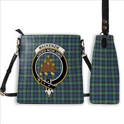 ScotsTee Shop Scottish MacKenzie Ancient Crest Tartan Bucket Bag Ladies Shoulder Bag Midi