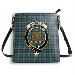 ScotsTee Shop Scottish MacKenzie Ancient Crest Tartan Bucket Bag Ladies Shoulder Bag Midi